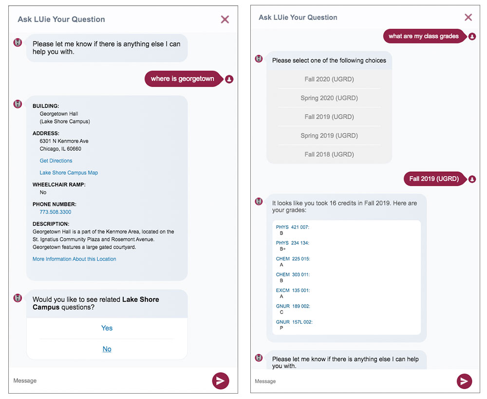 LUie dialogue in action: grades and buildings