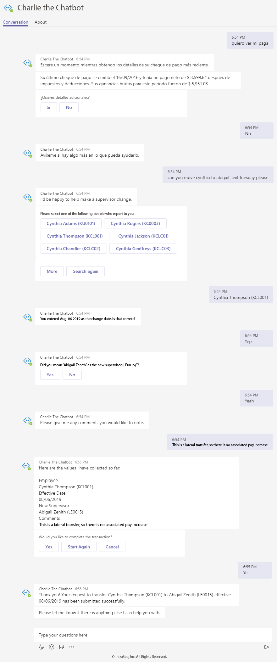 MS Teams Chatbot