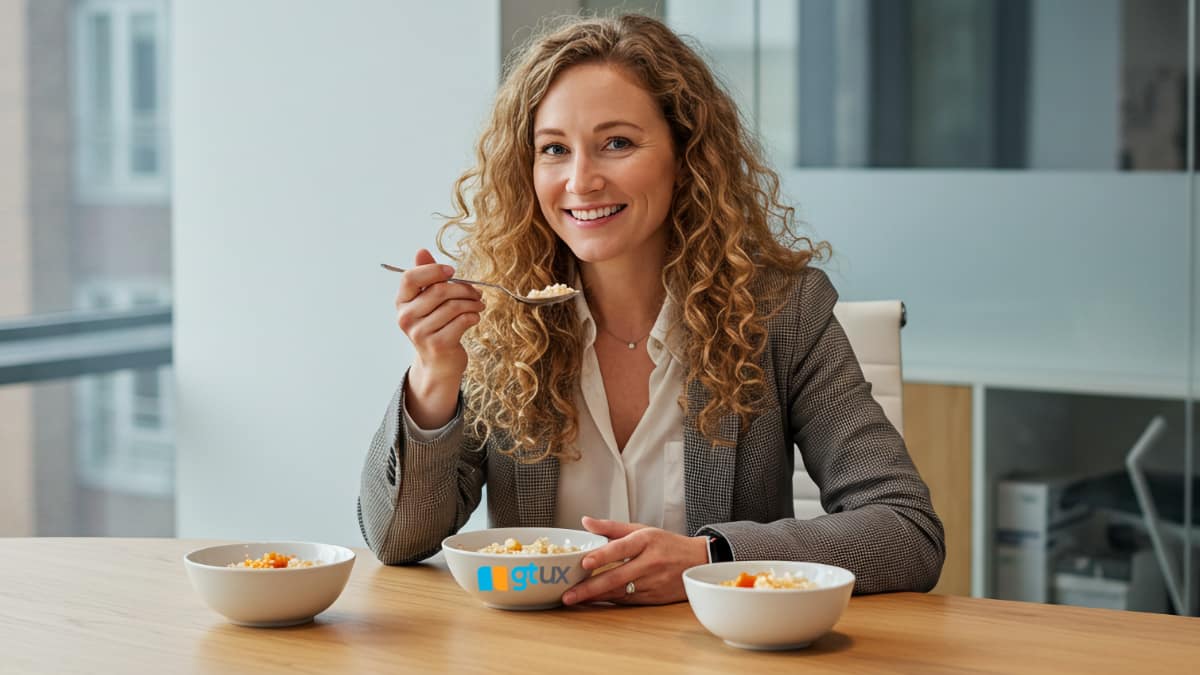 Professional woman choosing the just right PeopleSoft UX solution among three options, representing migration alternatives